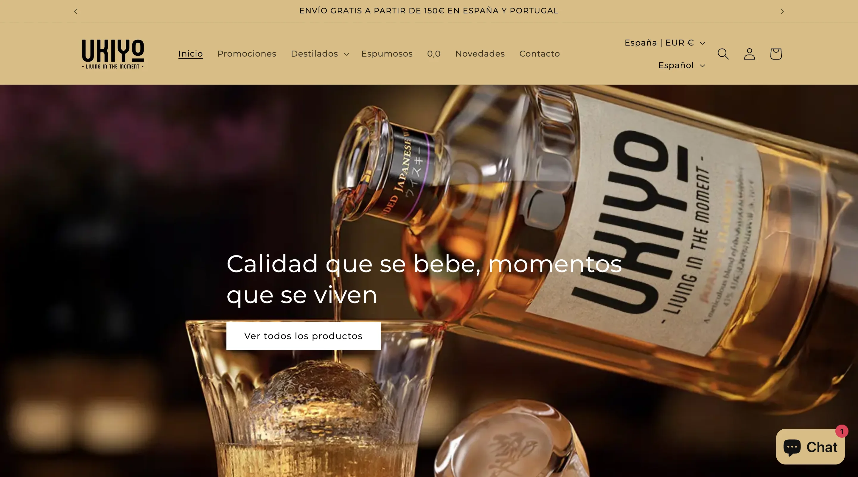 Ukiyo Drinks — Tienda Shopify de bebidas premium